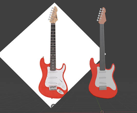 Low Poly Guitar (Requested Untextured)