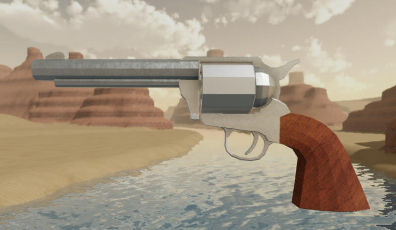Low Poly Colt Revolver