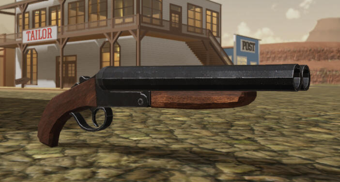 Low Poly Sawed-Off Shotgun
